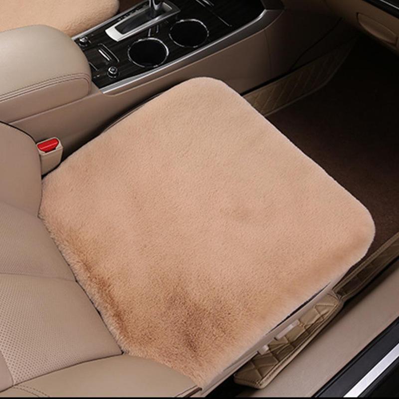 Product Introduction of Plush Seat Cushion Car Seat Cushion Winter Plush Rabbit Fur Winter Warmth Thick Wool One Piece E2D8 36