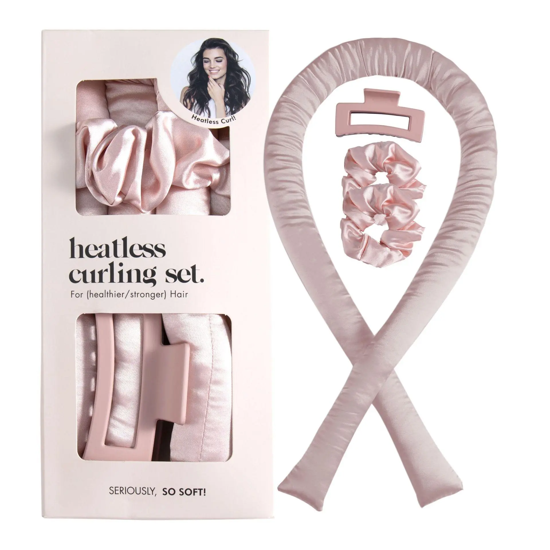 Heatless Hair Curler Set, 4 Counts/set Hair Curler & Hair Tie, Heatless Hair Styling Tool for Women & Girls, No Heat Hair Styling Tool, Heatless Hair Styling Tools, Hair Products