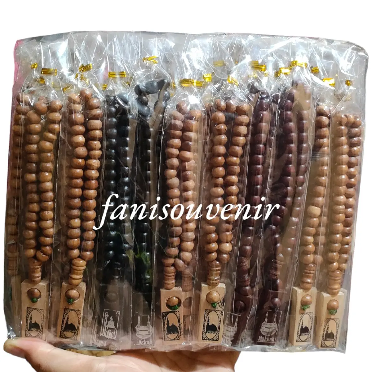 50 PCS SOUVENIR TASBIH KAYU KEMASAN PLASTIK