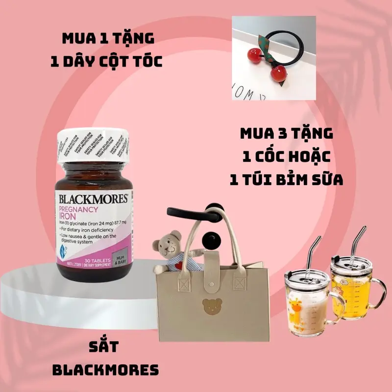 VIÊN UỐNG SẮT BLACKMORES HỖ TRỢ PHÒNG CHỐNG THIẾU MÁU, MỆT MỎI DÙNG CẢ BẦU VÀ SAU SINH 30 viên Vitamin dễ uống 0