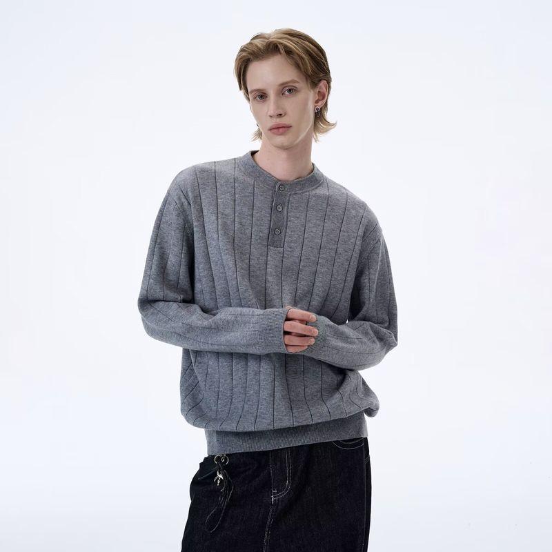 Áo len dệt kim unisex, kiểu dáng mùa thu mới, phối màu sọc kiểu Hàn Quốc, áo…