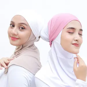 Ciput Bando Karet Bahan Jersey Dalaman Kerudung Jilbab Inner Instan Renda