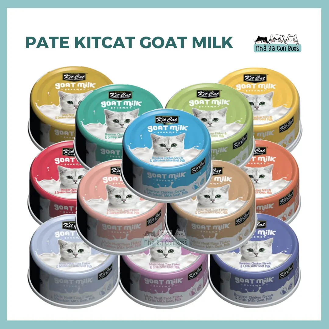 [Lon 70g] Pate Cho Mèo Kitcat Goat Milk DATE T6-7-10-11/2025