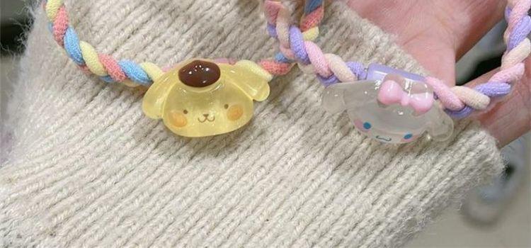 Product Introduction of New Cute Sanrio Hair Tie Elastic Band Ins Style Braided High Elasticity Hair Ring Hair Rope Mori Style New Ponytail Holder 10