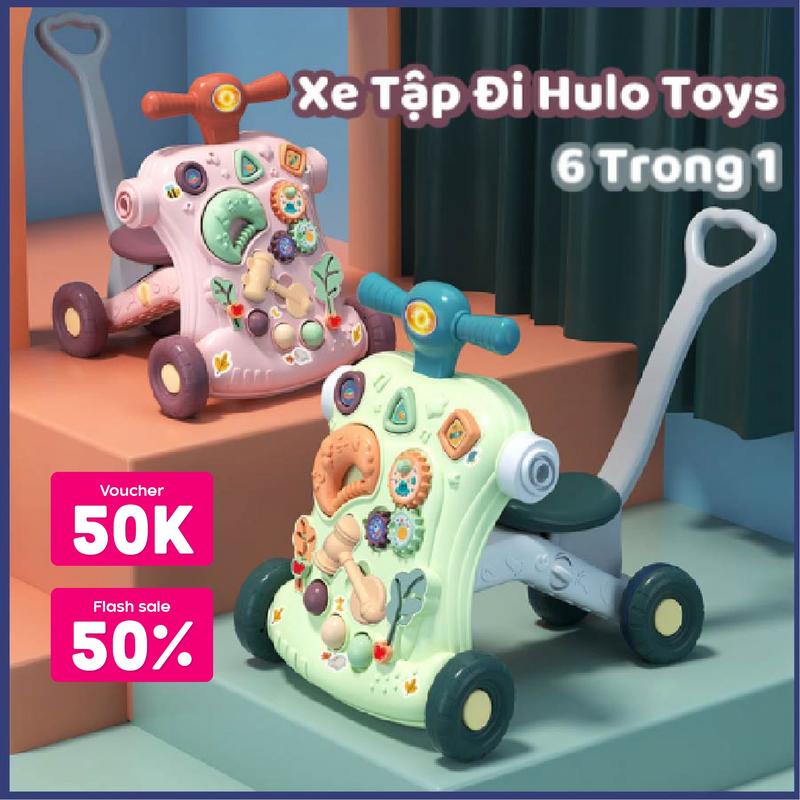 Xe Tập Đi Hulo Toys Cho Bé 6 Trong 1 Khóa Bánh An Toàn, Đồ Chơi Tập Đi, Nhiều Màu Sắc, Giải Trí, Cho Bé