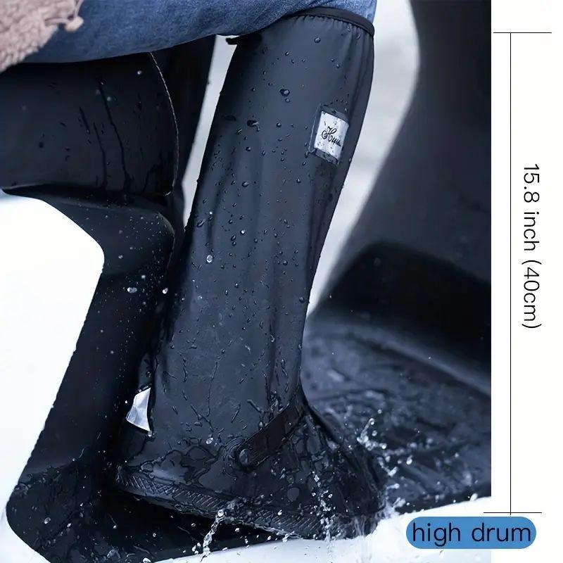 Product Introduction of 1 Pair Waterproof Rain Boot Cover with Reflective Stripe, Outdoor Reusable Waterproof Shoe Cover, Outdoor Supplies For Cycling Walking Hiking 2