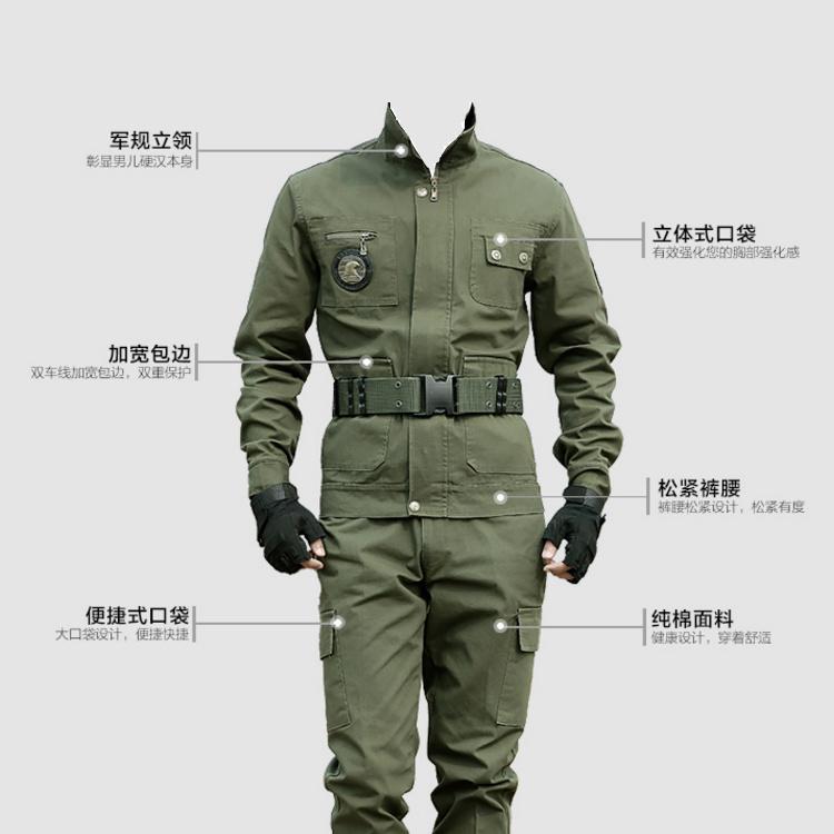Bộ quần áo bảo hộ lao động cho nam và nữ, chất liệu cotton, giả sợi ủi, chống mài mòn, bảo vệ lao động, phù hợp cho công nhân hàn, công trường xây dựng, quần áo bảo hộ lao động công nhân cotton 2
