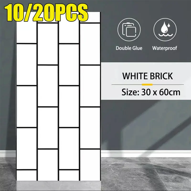 20x Marble Tiles Sticker Self-Adhesive Stick On Kitchen Home Wall Bathroom Decor UK STOCK 2
