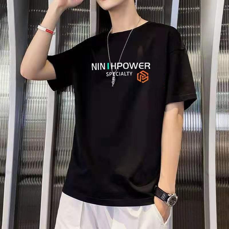Product Introduction of Áo thun nam, áo phông nam basic in hình NinIHPower tay ngắn cổ tròn Unisex chất liệu cotton 1oo% co giãn 4 chiều mềm mại 42