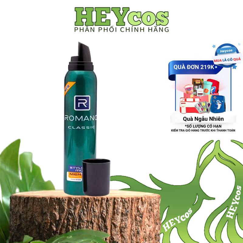 [CHÍNH HÃNG] Keo Xịt Tạo Bọt Tóc ROMANO 175g – Giữ Nếp Cả Ngày, Không Gây Khô Tóc,Tạo Kiểu Dễ Dàng