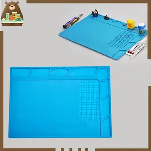 Te-502 Karpet Matras Alas Service Hp Anti Panas Tatakan Servis Elektronik Heat Resistance Silicone Tatakan Alat Service