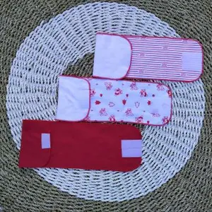 3 PCS Gurita Rekat Bayi Newborn/Gurita Instant Baby Seri warna merah/Kain Penyangga Perut Bayi merah Pink