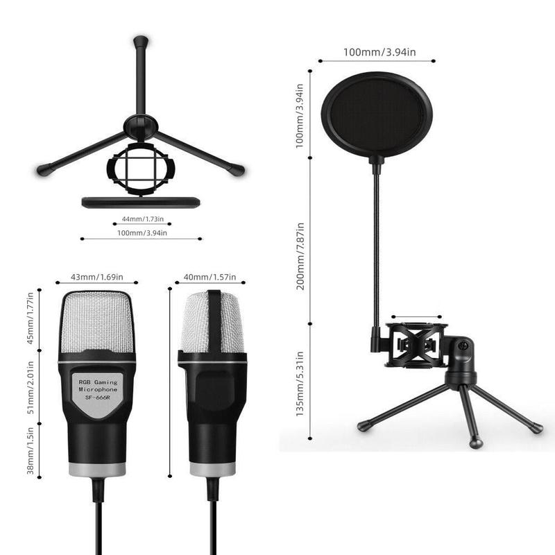 Condenser Microphone, Wired Microphone, Microphone for Live Streaming, Interview, Vlog 1