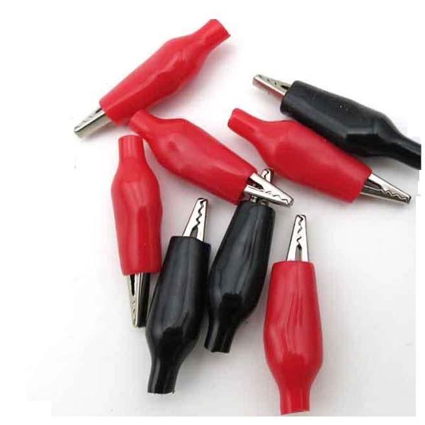   Combo  2 cặp kẹp cá sấu  kẹp bình 4cm   4 kẹp đỏ đen   