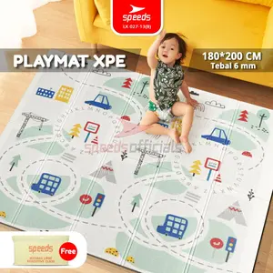 SPEEDS B Playmat Playgym XPE Lipat 180x200x6-8-10-16mm Karpet Empuk Tidur Bayi Matras Playmate Lipat Anak 027-13
