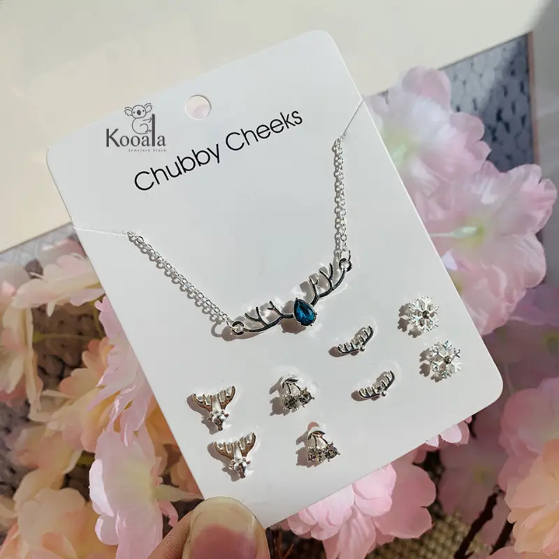 Kalung Anting Set Fashion Wanita Gaya Korea 0