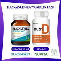 Gambar PAKET BLACKMORES FISH OIL 1000 ODOURLESS 30 KAPSUL LUNAK DAN NUVITA NUTRI VITAMIN D3 2500 IU 30 TABLET dari Health and Wellness ID Kota Administrasi Jakarta Utara 2 Tokopedia