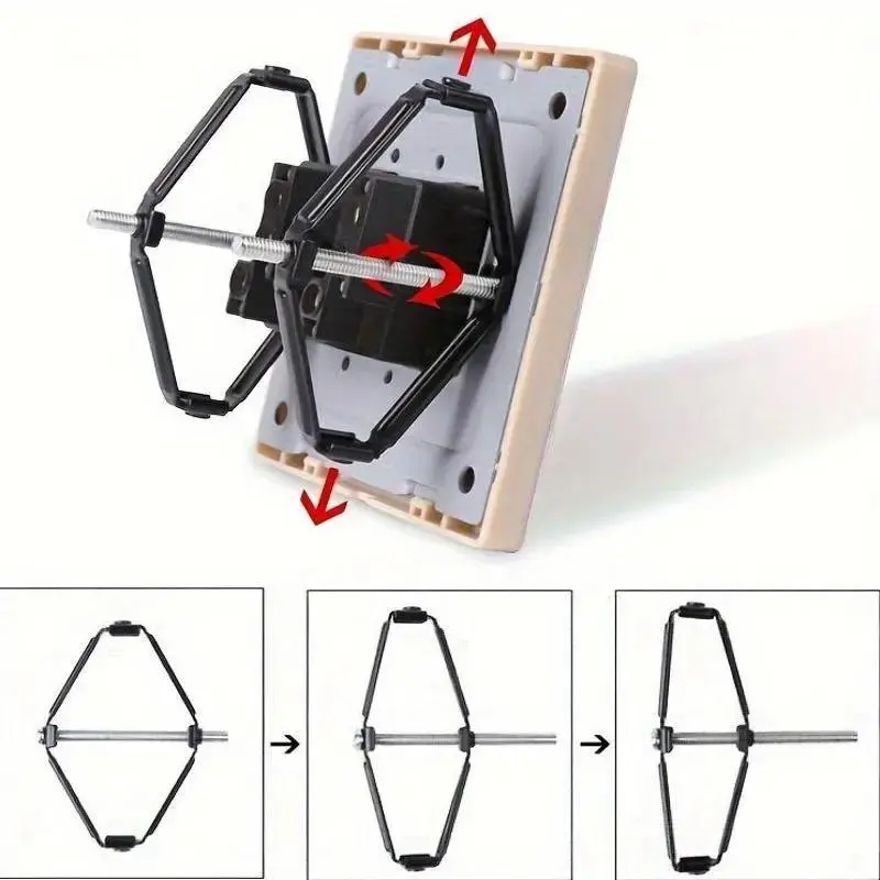 86-type Old Switch Socket Fixer, Universal Switch Socket Repairer Support Rod, Home Socket Dark Box Repairer, Switch Accessories 4
