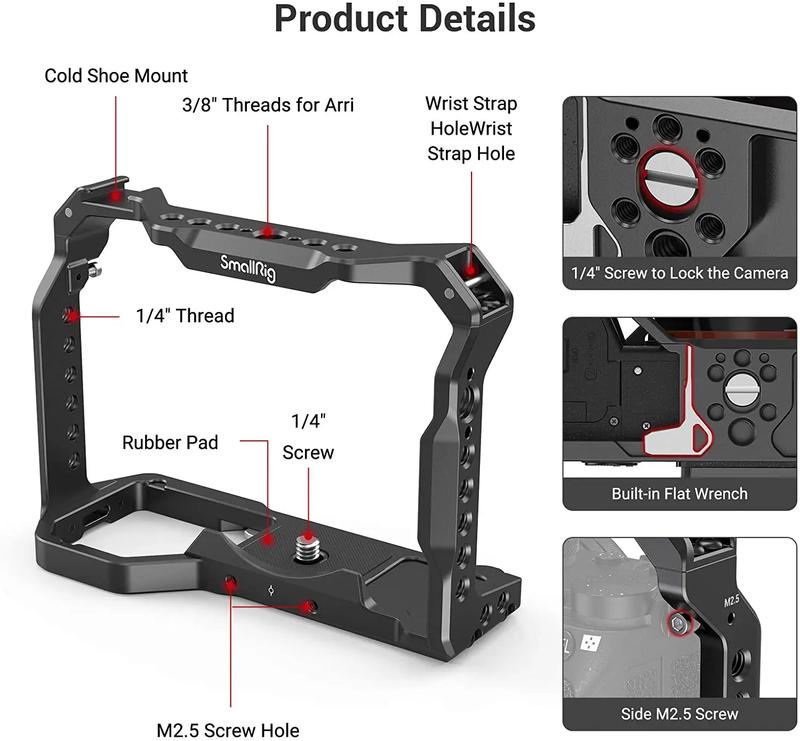 Product Introduction of DSLR, SmallRig, untuk Sony A73, A7M3, A7R3, Cage Kamera Cahaya A7III, Rig Kamera A9, dengan Lekap Kasut Sejuk, Kit Kamera, 2918 26