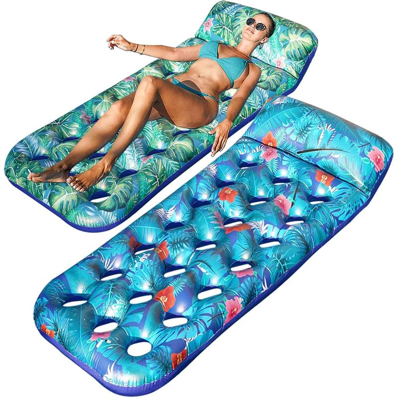 Inflatable Pool Floats Adult, 2 Pack Large Pool Float Raft with ...