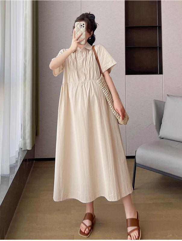 Product Introduction of P69350# Dress Pregnant Plus Size Dress For Women Nipped Waist Summer Slim New Arrival Pregnant Pregnancy Dress 17