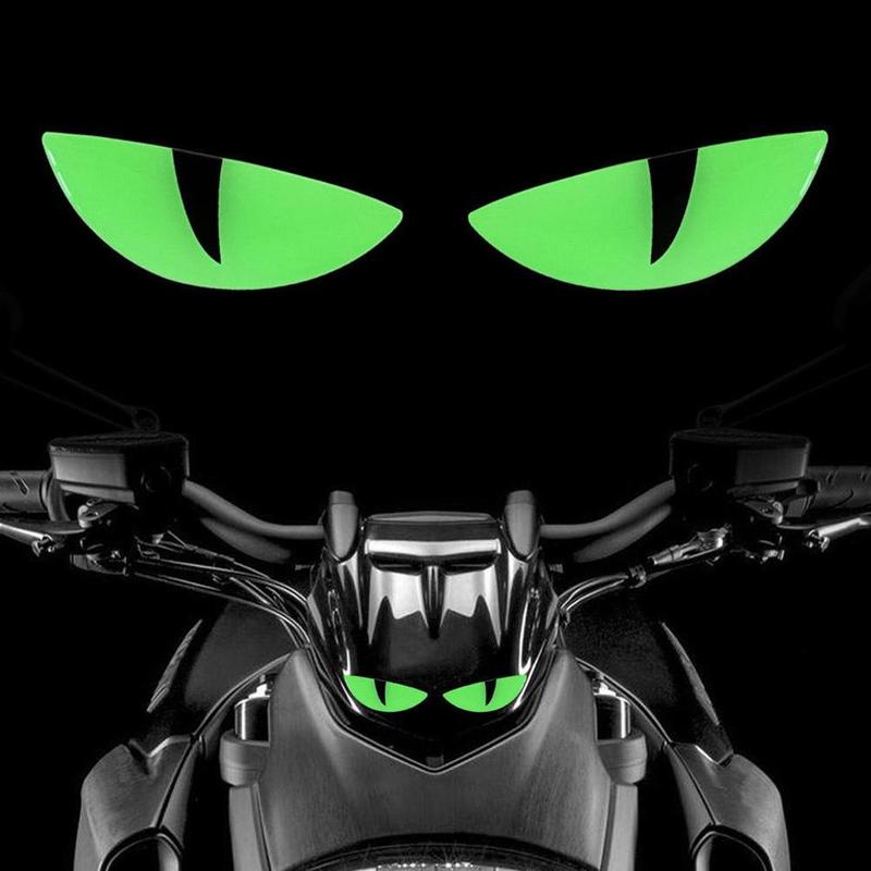 Luminous 3D Electric Car Little Devil Eye Stickers Cat Eye Stickers ...