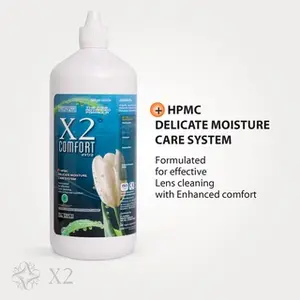 X2 Comfort Solutions 500 ml Contact Lens Eye Lensa Softlens