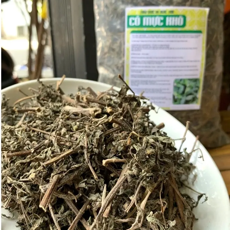 1Kg Cây Cỏ Mực (Cỏ Nhọ Nồi Khô) Đóng Gói Sạch Sẽ 0