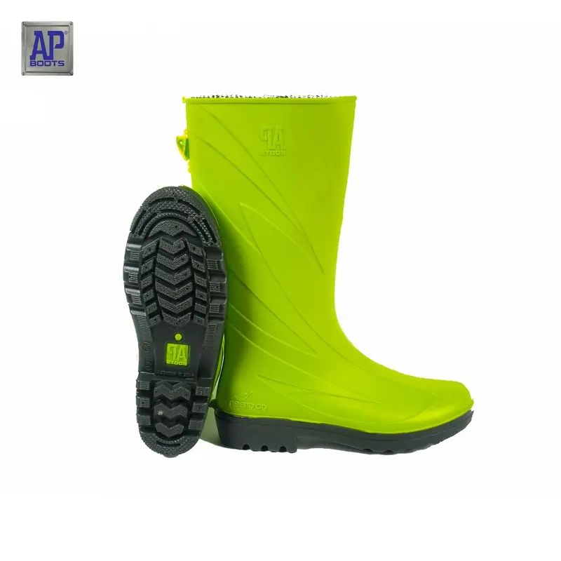 AP Boots 2017 GREEN LIME - Sepatu Boot PVC Karet Shoes 1