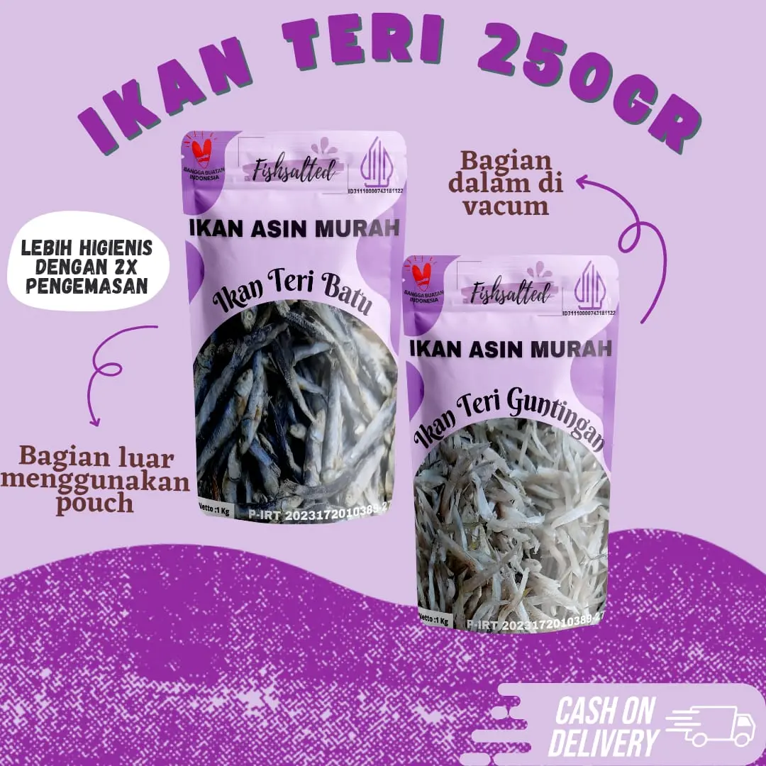 [ IKAN TERI 250 GRAM ] IKAN ASIN MURAH BISA COD