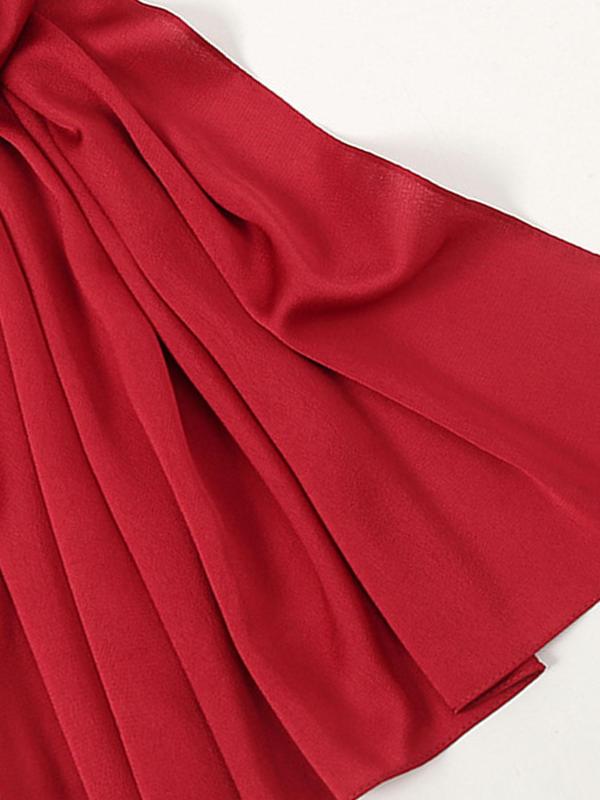 Women's 2024 Casual Solid Color Chiffon Shawl, Simple Wrinkle Long Soft Shawl for Daily Wear, Elegant Sunscreen Windproof Scarf for Women & Girls for Birthday Gift 6