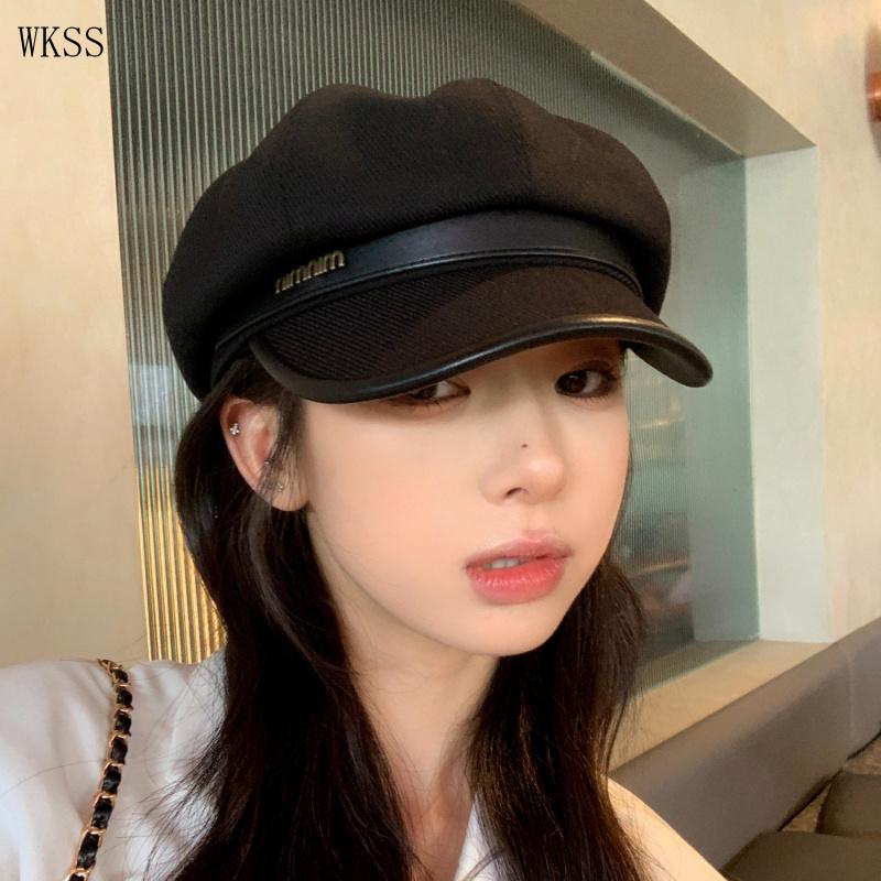 Mũ Nồi,Màu Đen, phong cách cổ điển Hàn Quốc,mũ Minmin sang trọng, mũ nồi bát giác, Mũ nồi beret nữ, Mũ nồi,mũ lưỡi trai Hat Cap Nón Women mũ  nồi