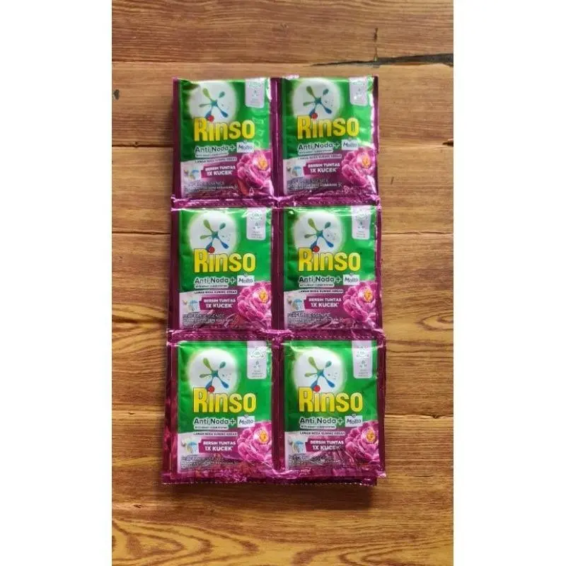 PAKET 3 RENCENG 500an 18 PCS Rinso Anti Noda Renceng 18ml isi 18 sachet Anti Noda Rose 3