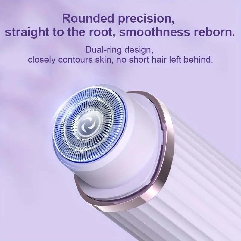 Electric Hair Removal Tool, 2 in 1 Waterproof Hair Trimmer for Arms, Bikinis, Private Areas, Portable Hair Removal Tool for Women 6
