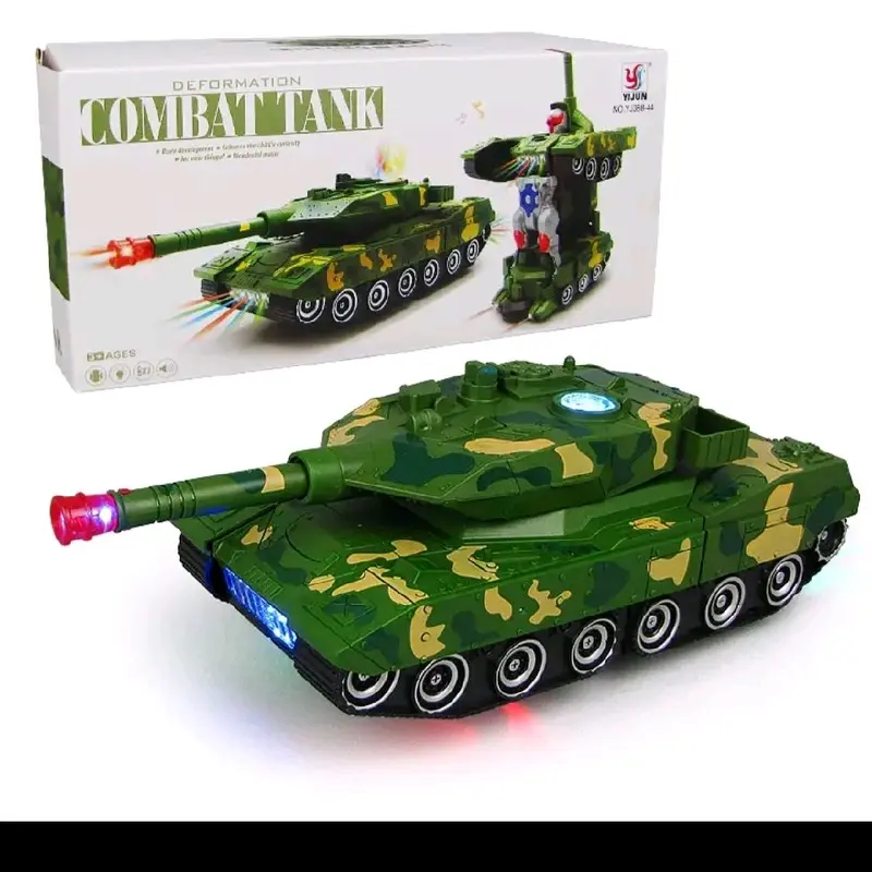 Đồ Chơi Xe Tăng Biến Hình Robot Tự Động Có Đèn Và Nhạc Bộ quà tặng cho bé Toy 7