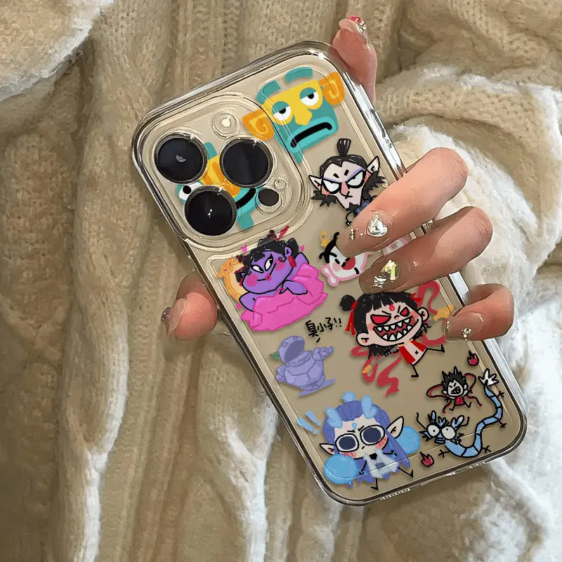 Ốp Điện Thoại Nezha Graffiti Bộ Sưu Tập, Ốp Mềm, Thích Hợp Cho Apple 16Promax, Iphone15, 14 Sáng Tạo, Hoạt Hình 12, 13