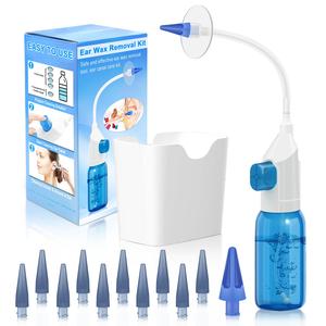Manual Ear Irrigation Flushing System, 1 Set Earwax Removal Kit, Ear Cleaner System for Adults & Kids, Include Full Set Of Cleaning Tools, Ear Wax Removal Tool,  Ear Wax Removal Kit