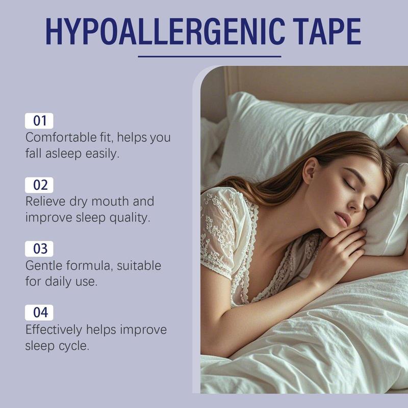 Hypoallergenic Sleep Tape, Removal Sleep Tape, Skin Friendly Adhesive Cotton Tape for Improving Sleep 6