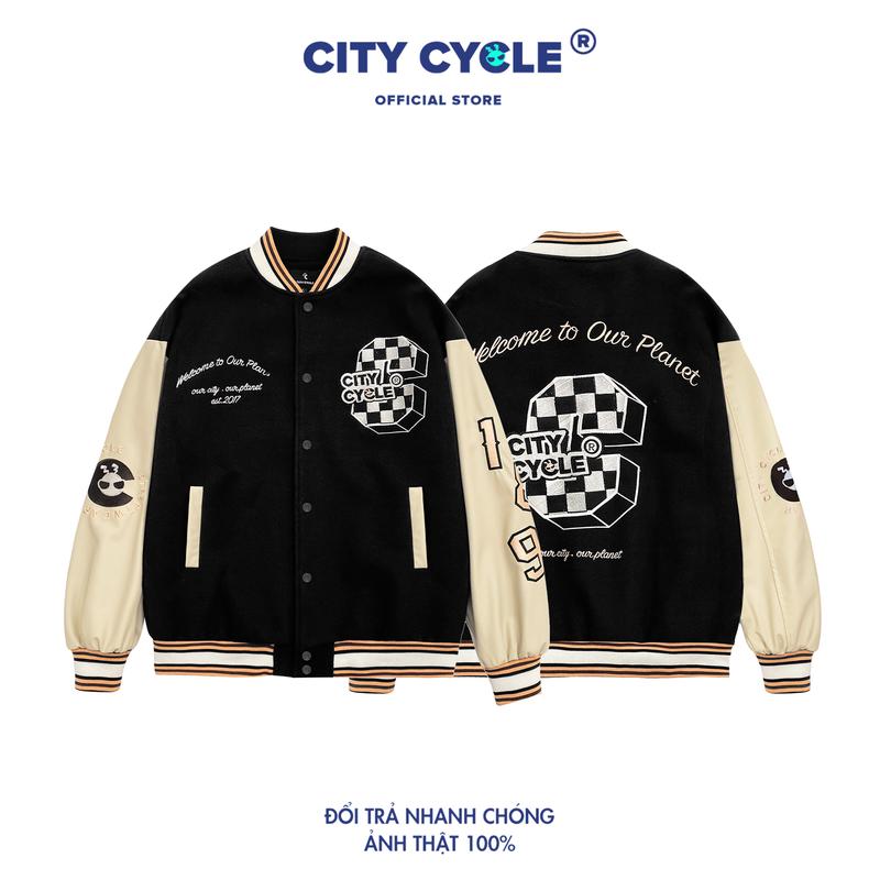 Áo khoác bomber varsity jacket Racer City Cycle unisex form rộng nam nữ oversize Local Brand Menswear aokhoac nam