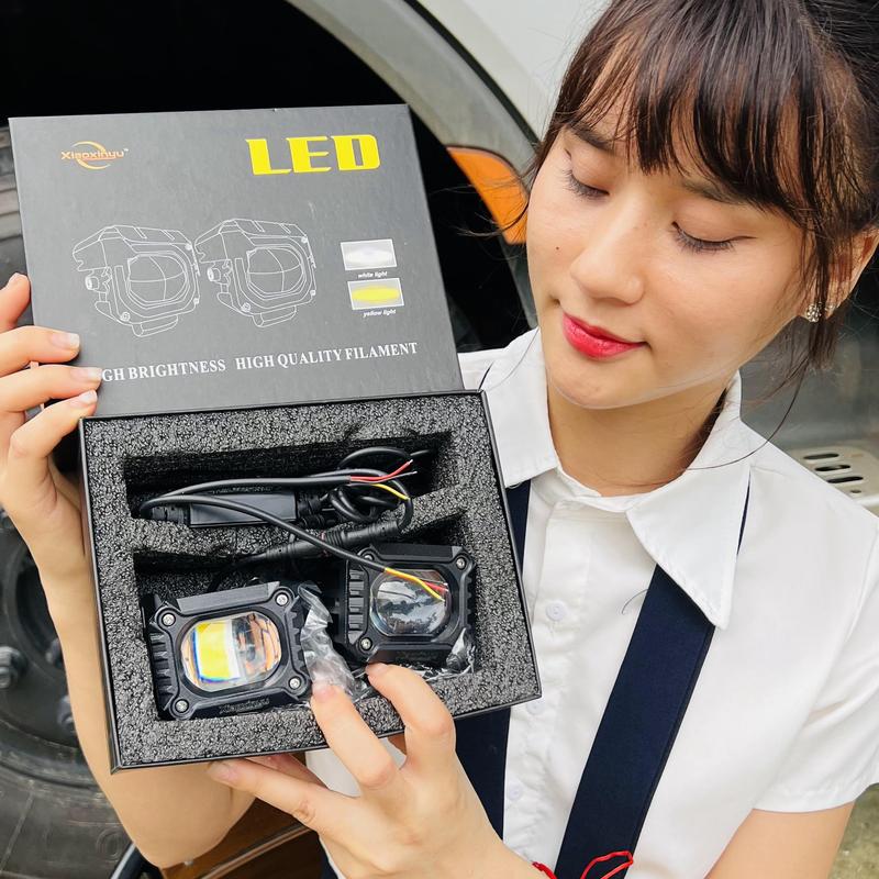 ĐÈN BI CẦU trợ sáng 1 đôi cho xe ô tô, xe máy điện chung 12v và 24v