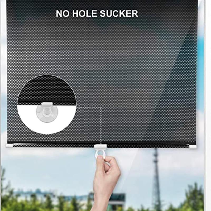 Rèm Che Chắn Nắng Phòng Ngủ Kính Xe Hơi Tự Cuộn Không Khoan Cỡ Lớn 68*125cm 0