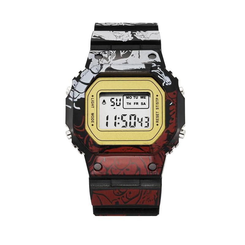 Product Introduction of Jam Tangan Sukan Lelaki, One Piece, Jam Tangan Elektronik Berkilau, Jam Fesyen Digital Lelaki, Hadiah Hebat, F0K5 22