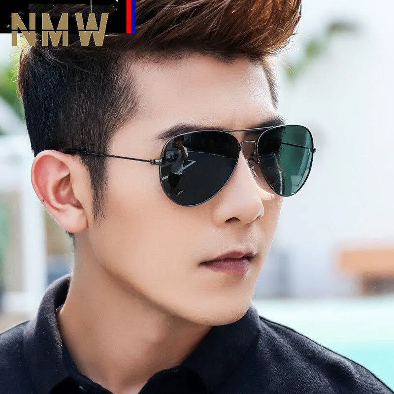 NMW Police Sunglasses for Men Original Sale Polarized Anti-UV Retro Driving Glasses for Men Sun Protection Cycling Shades for Men 125