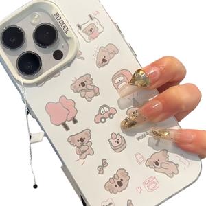 Cute koala Apple phone case for iPhone 15 (women's style) iPhone 14 (internet-famous style) iPhone 13 (cute style) iPhone 12 Pro Max (couple style) iPhone 11 (cartoon style) - full coverage with soft silicone texture