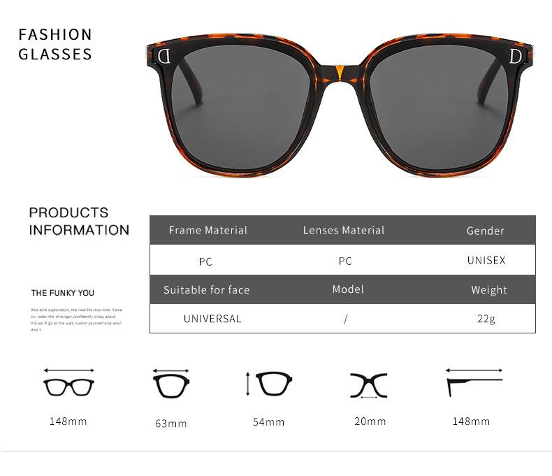 Product Introduction of European and American fashion sunglasses driving black frame face small glasses sunglasses women's sunshade glasses 3