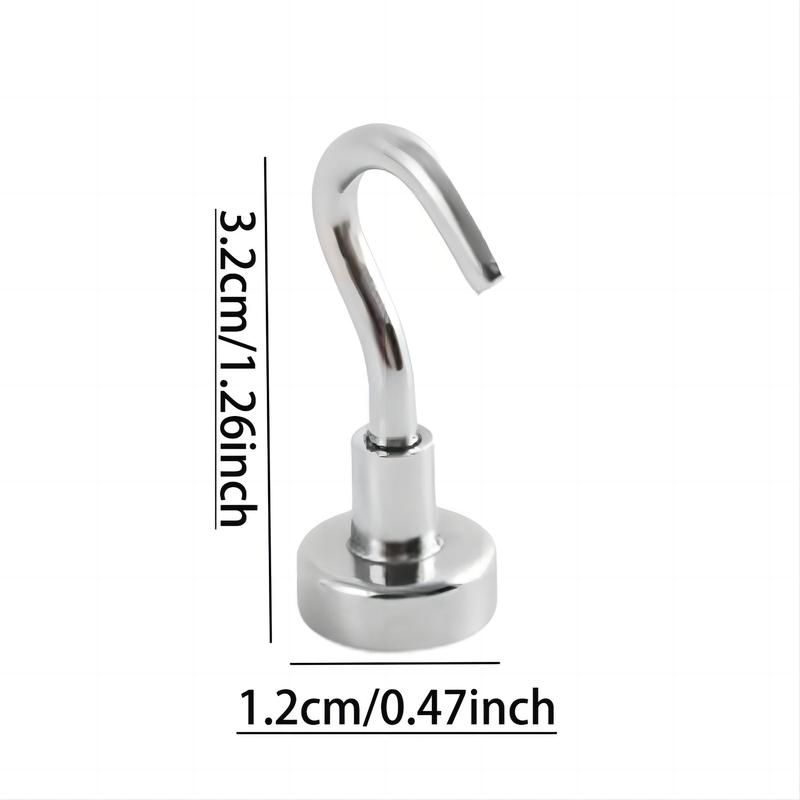 Product Introduction of Refrigerator Magnetic Hook (6 Counts), Strong Magnetic Hook, Multifunctional Hook for Hanging, Kitchen, Office, Home, Garage 10