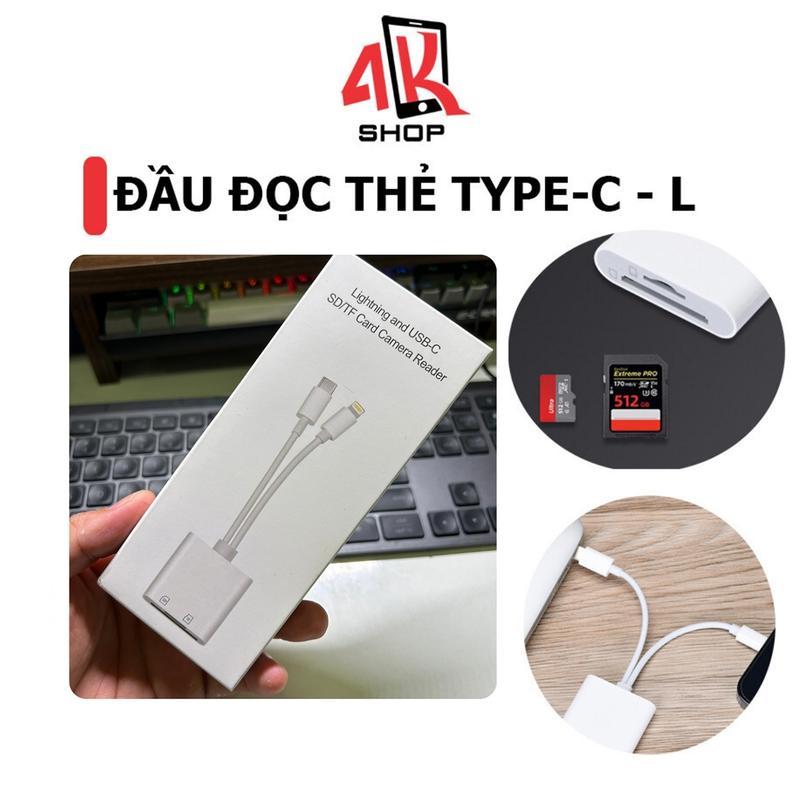  Đầu đọc thẻ nhớ SD Micro SD cho iPhone iPad Lightning - Fullbox 