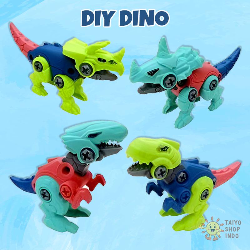 TAIYO Mainan Anak DIY Dino Dinosaurus Rakit Edukasi Obeng Puzzle Dinosaur 1