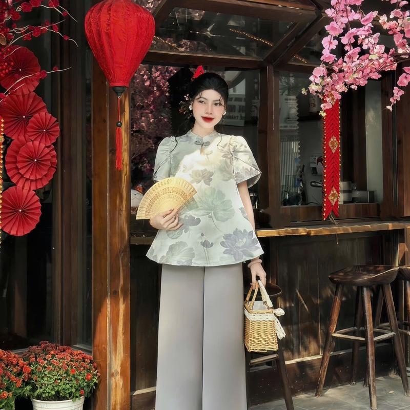 Liên Hoa-Pháp Phục Việt Ngọc Minh Châu/Bộ quần áo đi chùa Nữ 5