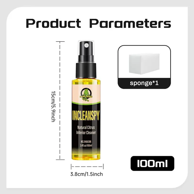 Car Interior Stain Removal, 30ml/100ml Portable Stain Remover for Car Interior Stains Cleaning, Multipurpose Leather Cleaner for Car & Home 2